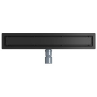 Produktbild för Duschavlopp 2-i-1 med 360° Siphon Svart 60 cm