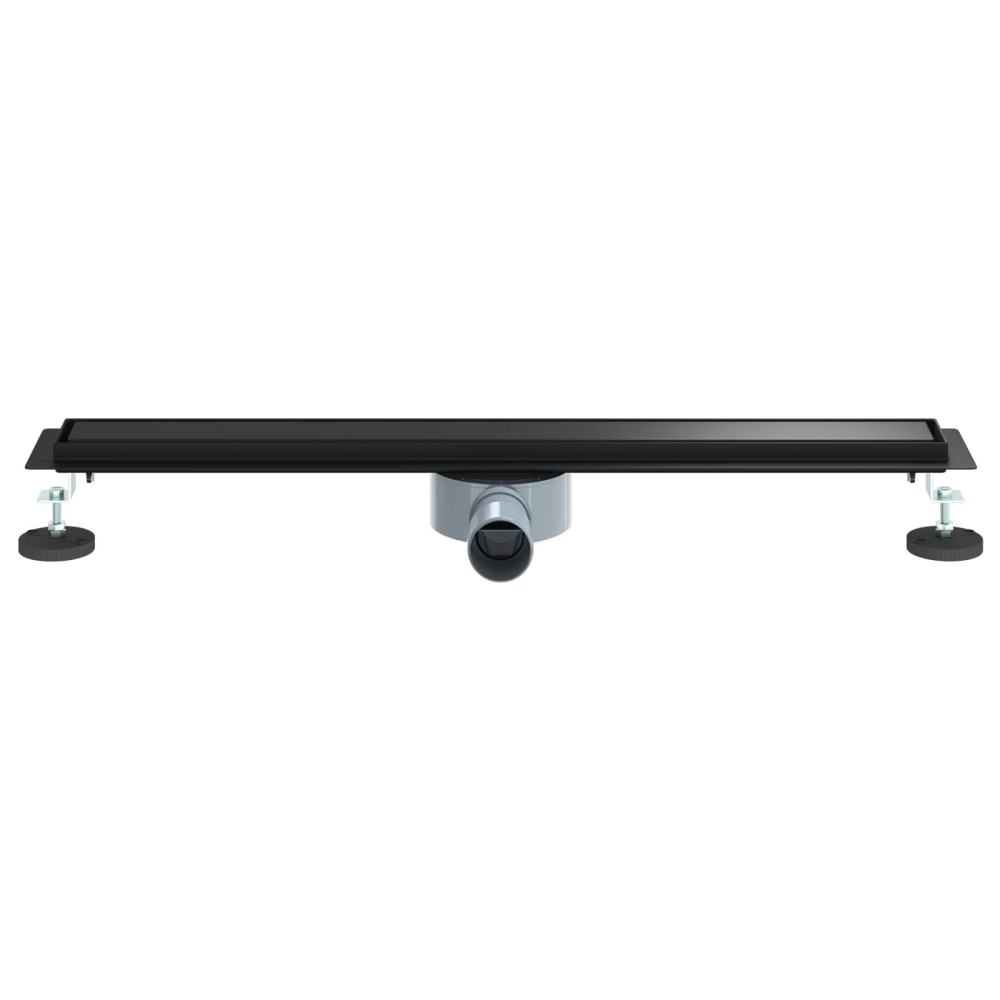 Produktbild för Duschavlopp 2-i-1 med 360° Siphon Svart 70 cm
