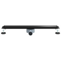 Produktbild för Duschavlopp 2-i-1 med 360° Siphon Svart 70 cm