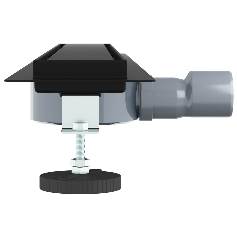 Produktbild för Duschavlopp 2-i-1 med 360° Siphon Svart 70 cm