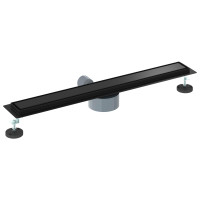 Produktbild för Duschavlopp 2-i-1 med 360° Siphon Svart 70 cm