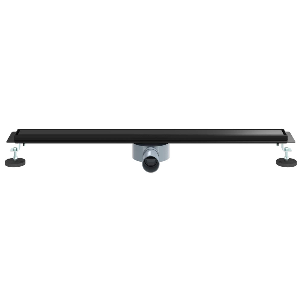 Produktbild för Duschavlopp 2-i-1 med 360° Siphon Svart 80 cm