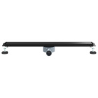 Produktbild för Duschavlopp 2-i-1 med 360° Siphon Svart 80 cm