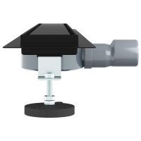 Produktbild för Duschavlopp 2-i-1 med 360° Siphon Svart 80 cm