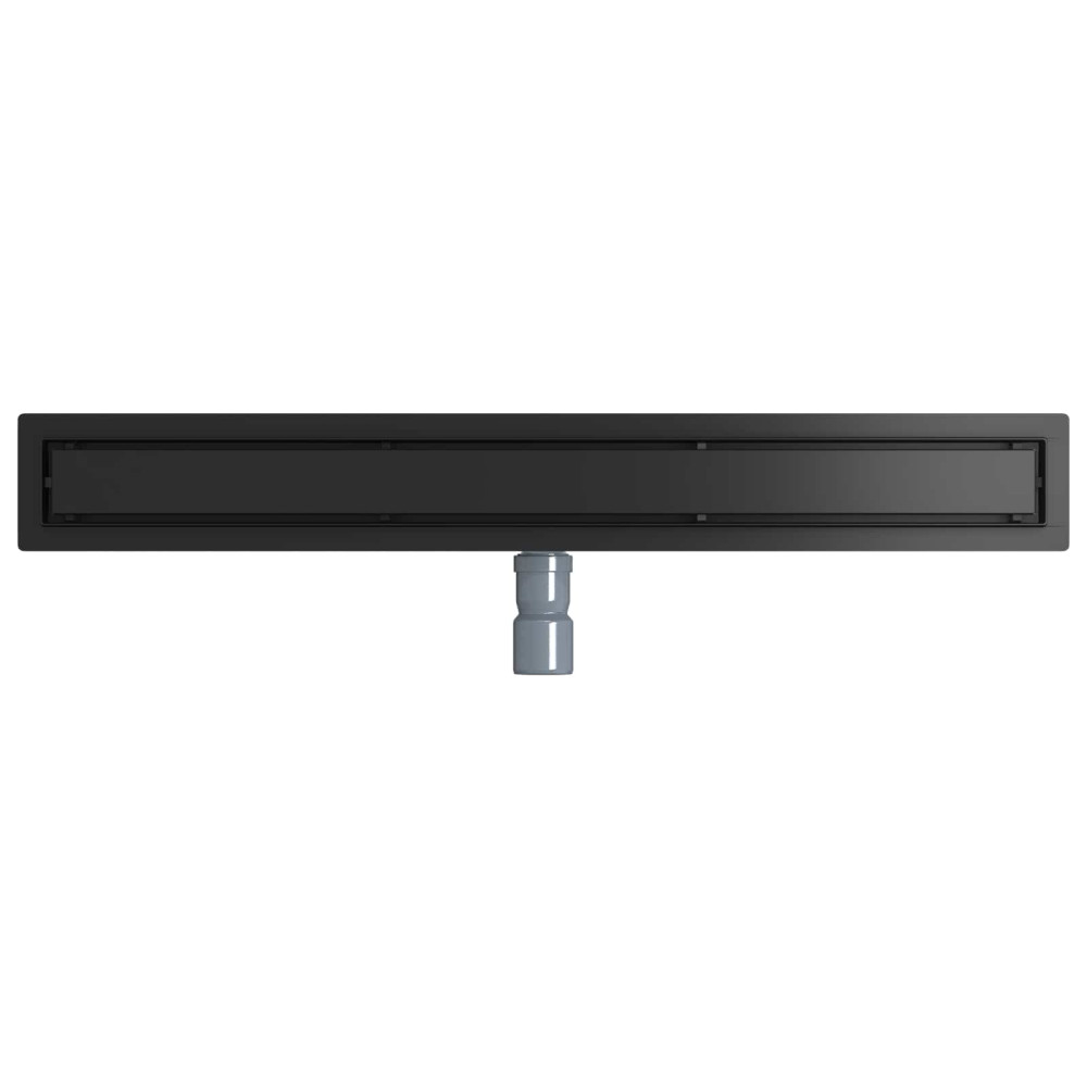 Produktbild för Duschavlopp 2-i-1 med 360° Siphon Svart 80 cm