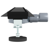 Produktbild för Duschavlopp 2-i-1 med 360° Siphon Svart 90 cm