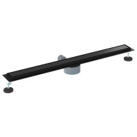 Produktbild för Duschavlopp 2-i-1 med 360° Siphon Svart 90 cm