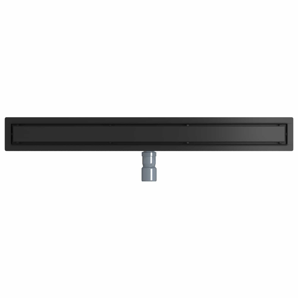 Produktbild för Duschavlopp 2-i-1 med 360° Siphon Svart 90 cm