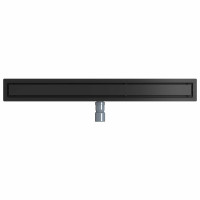 Produktbild för Duschavlopp 2-i-1 med 360° Siphon Svart 90 cm