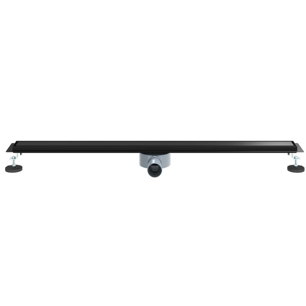Produktbild för Duschavlopp 2-i-1 med 360° Siphon Svart 100 cm