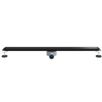 Produktbild för Duschavlopp 2-i-1 med 360° Siphon Svart 100 cm