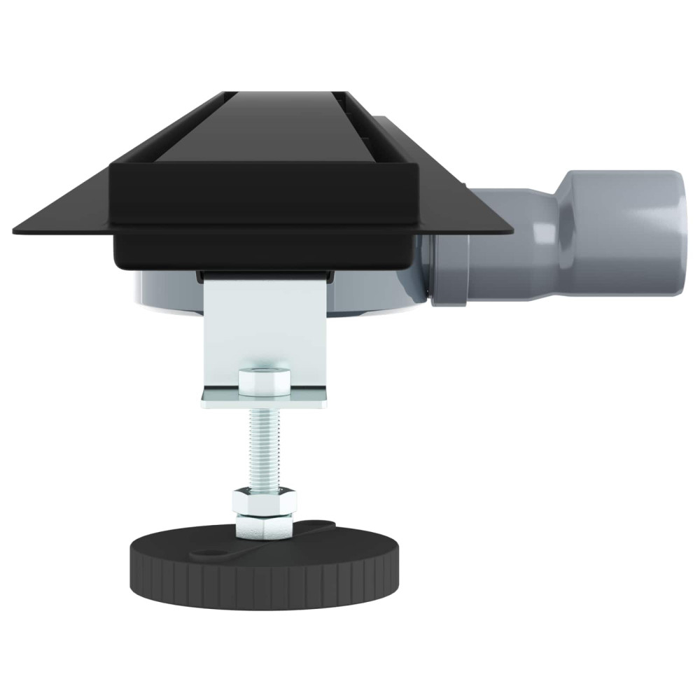 Produktbild för Duschavlopp 2-i-1 med 360° Siphon Svart 100 cm