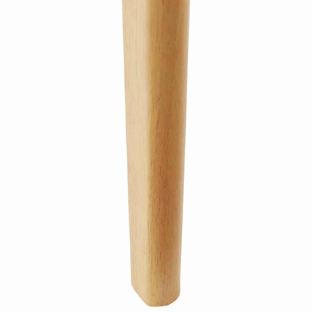 Produktbild för Matstol 2 pcs Naturlig och ljus Massiv Gummiträ