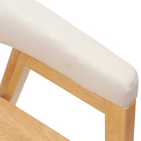 Produktbild för Matstolar 2 pcs Naturfärg 54 x 57 x 73 cm Massiv Gummiträ