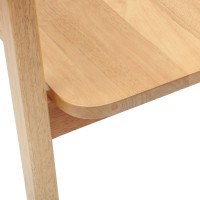 Produktbild för Matstolar 2 pcs Naturfärg 54 x 57 x 73 cm Massiv Gummiträ