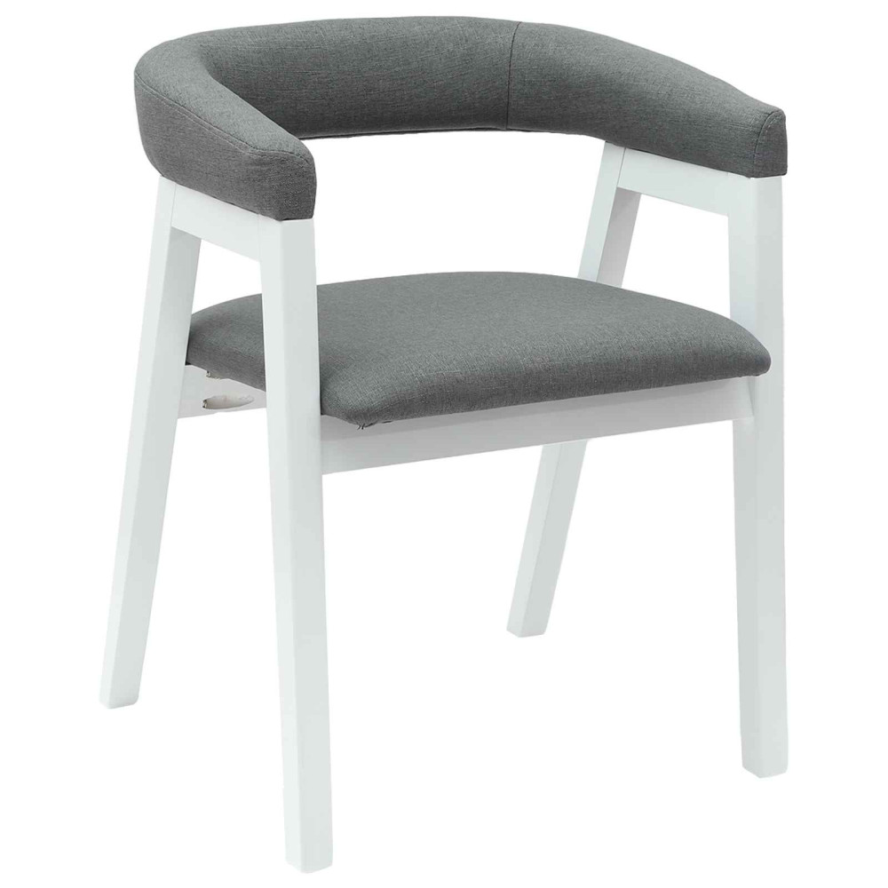 Produktbild för Matstolar 2 pcs Vit 54 x 57 x 73 cm Massiv Gummiträ