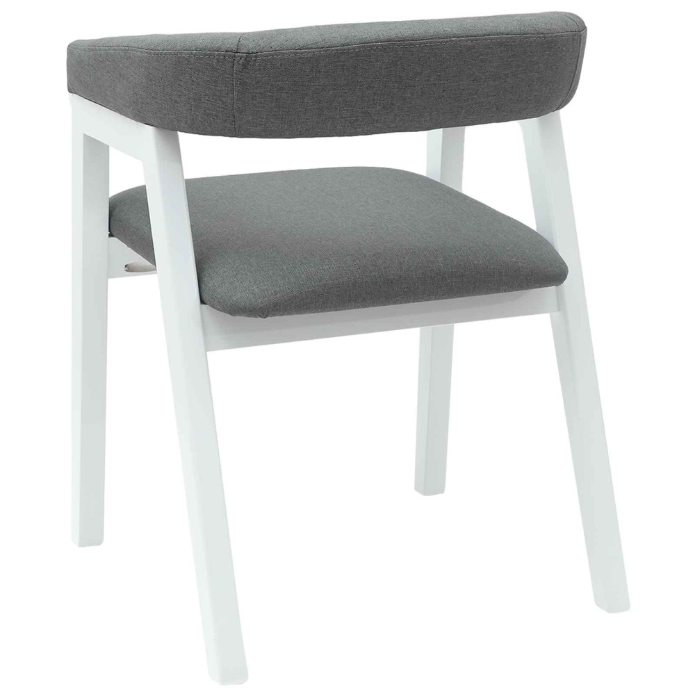 Produktbild för Matstolar 2 pcs Vit 54 x 57 x 73 cm Massiv Gummiträ