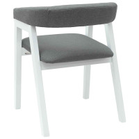 Produktbild för Matstolar 2 pcs Vit 54 x 57 x 73 cm Massiv Gummiträ