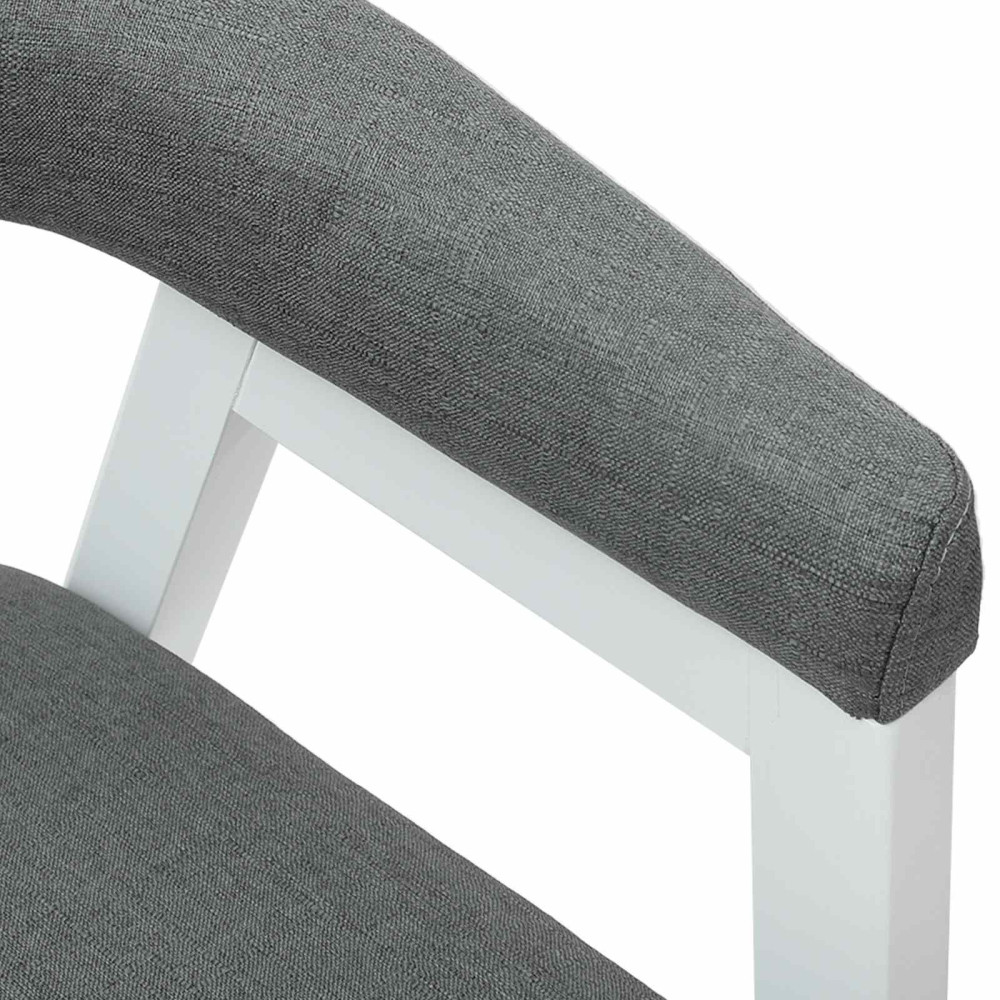 Produktbild för Matstolar 2 pcs Vit 54 x 57 x 73 cm Massiv Gummiträ