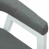 Produktbild för Matstolar 2 pcs Vit 54 x 57 x 73 cm Massiv Gummiträ