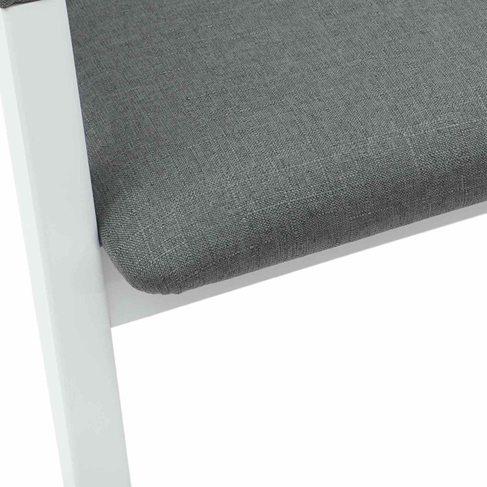 Produktbild för Matstolar 2 pcs Vit 54 x 57 x 73 cm Massiv Gummiträ