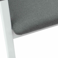 Produktbild för Matstolar 2 pcs Vit 54 x 57 x 73 cm Massiv Gummiträ