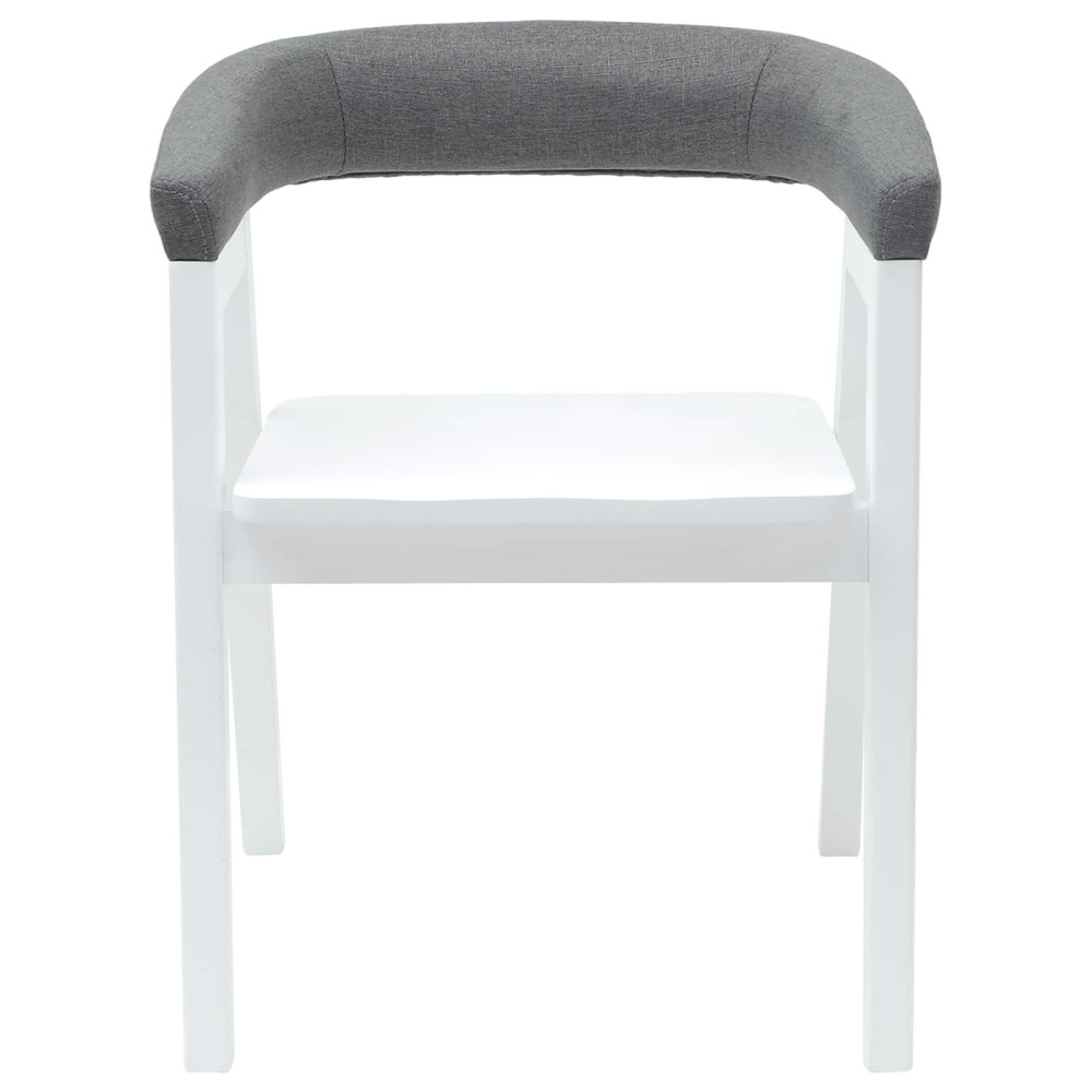 Produktbild för Matstolar 2 pcs Vit 54 x 57 x 73 cm Massiv Gummiträ