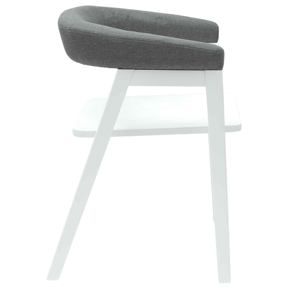 Produktbild för Matstolar 2 pcs Vit 54 x 57 x 73 cm Massiv Gummiträ
