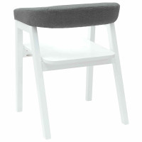 Produktbild för Matstolar 2 pcs Vit 54 x 57 x 73 cm Massiv Gummiträ