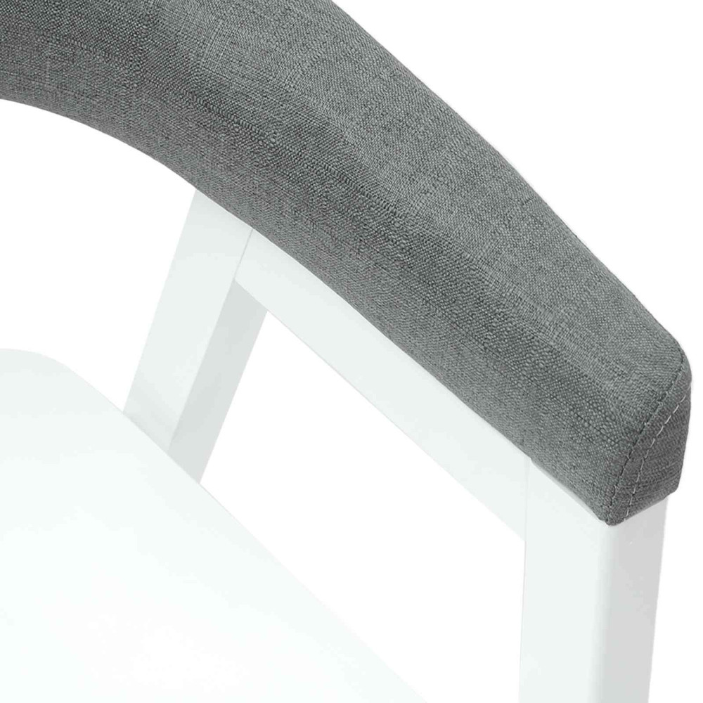 Produktbild för Matstolar 2 pcs Vit 54 x 57 x 73 cm Massiv Gummiträ
