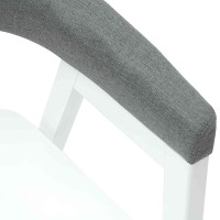 Produktbild för Matstolar 2 pcs Vit 54 x 57 x 73 cm Massiv Gummiträ