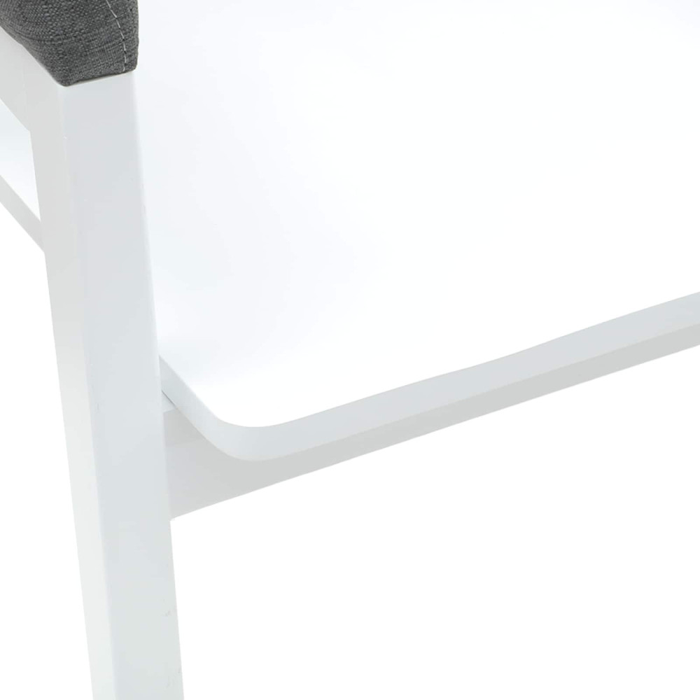 Produktbild för Matstolar 2 pcs Vit 54 x 57 x 73 cm Massiv Gummiträ