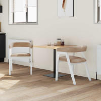 Produktbild för Matstolar 2 pcs Vit 54 x 57 x 73 cm Massiv Gummiträ