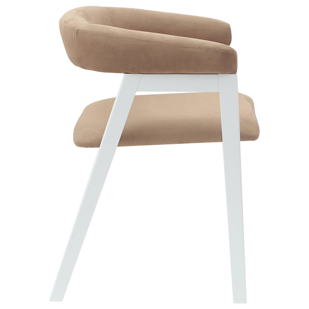 Produktbild för Matstolar 2 pcs Vit 54 x 57 x 73 cm Massiv Gummiträ