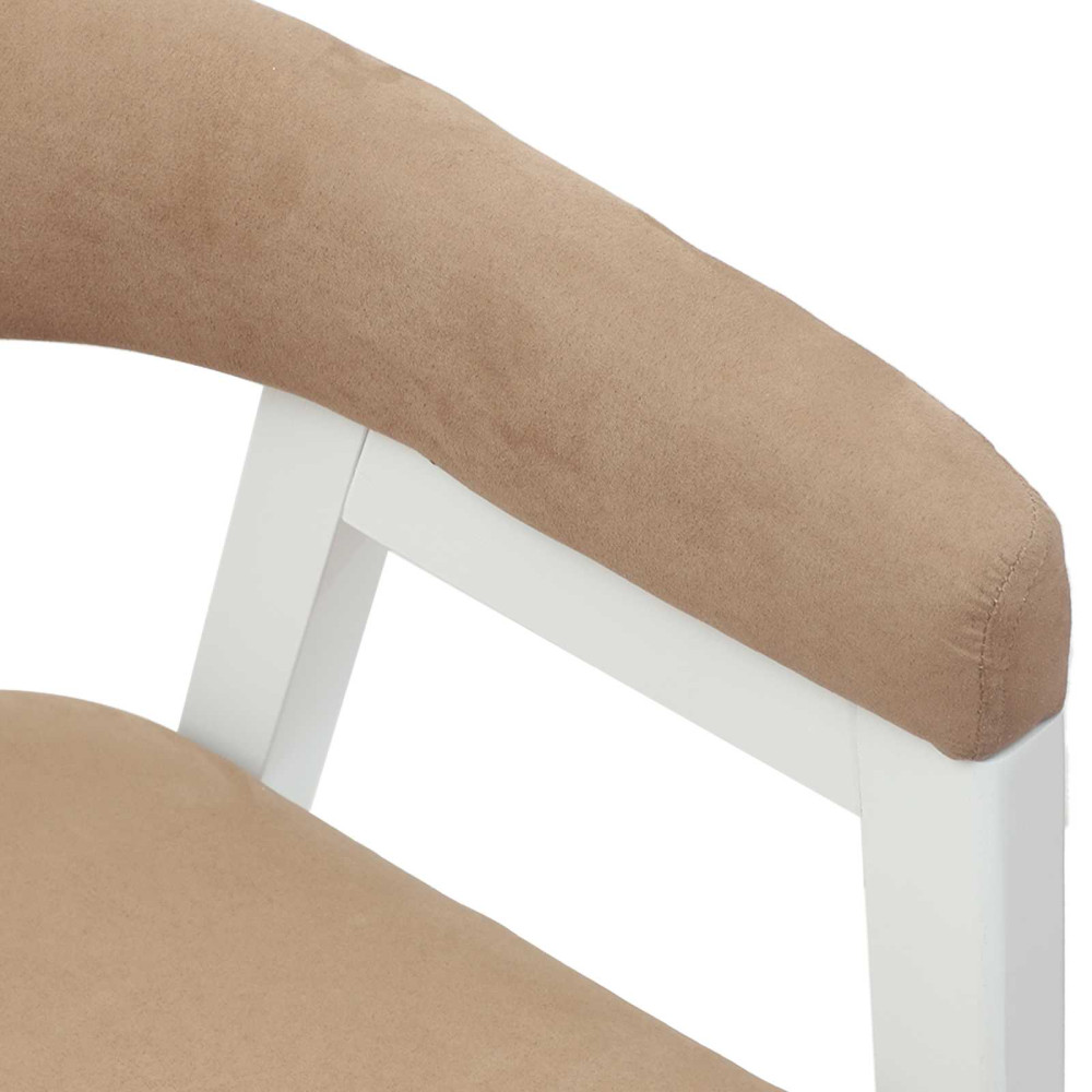 Produktbild för Matstolar 2 pcs Vit 54 x 57 x 73 cm Massiv Gummiträ