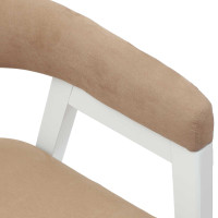 Produktbild för Matstolar 2 pcs Vit 54 x 57 x 73 cm Massiv Gummiträ