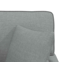 Produktbild för Chaise Lounge med Kjol med kudde med kudde 3 pcs Ljusgrå tyg