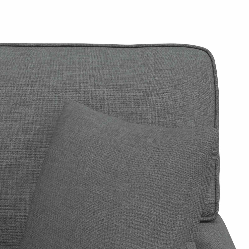 Produktbild för Chaise Lounge med Kjol med kudde med kudde 3 pcs Mörkgrå tyg