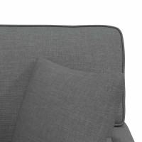 Produktbild för Chaise Lounge med Kjol med kudde med kudde 3 pcs Mörkgrå tyg