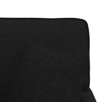 Produktbild för Chaise Lounge med Kjol med kudde med kudde 3 pcs Svart tyg