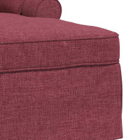 Produktbild för Chaise Lounge med Kjol med kudde med kudde 3 pcs Vinröd tyg