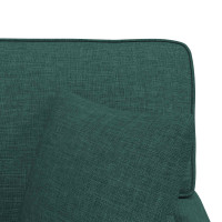 Produktbild för Chaise Lounge med Kjol med kudde med kudde 3 pcs Mörkgrön tyg