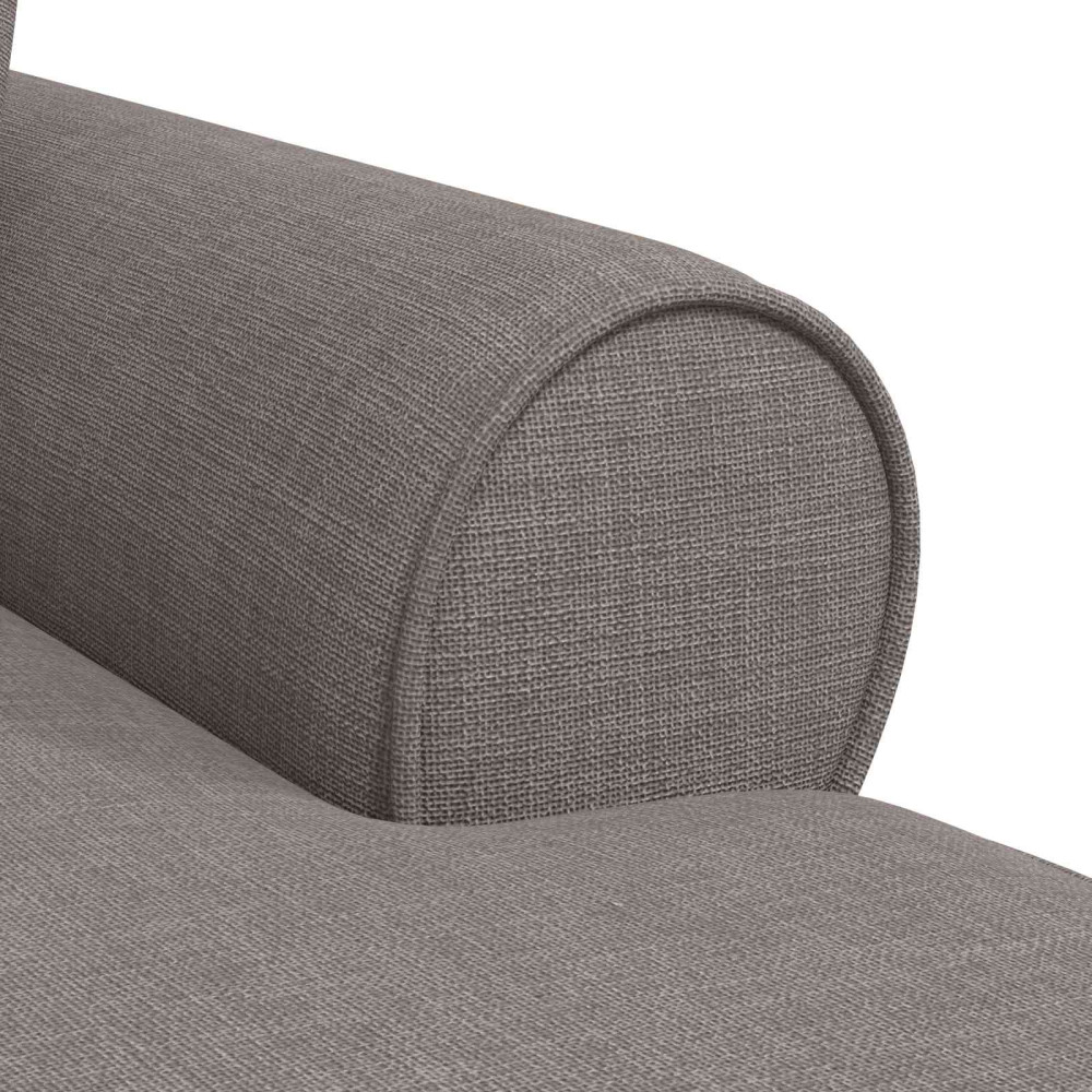 Produktbild för Chaise Lounge med Kjol med kudde med kudde 3 pcs Taupe tyg