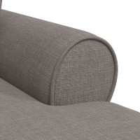 Produktbild för Chaise Lounge med Kjol med kudde med kudde 3 pcs Taupe tyg