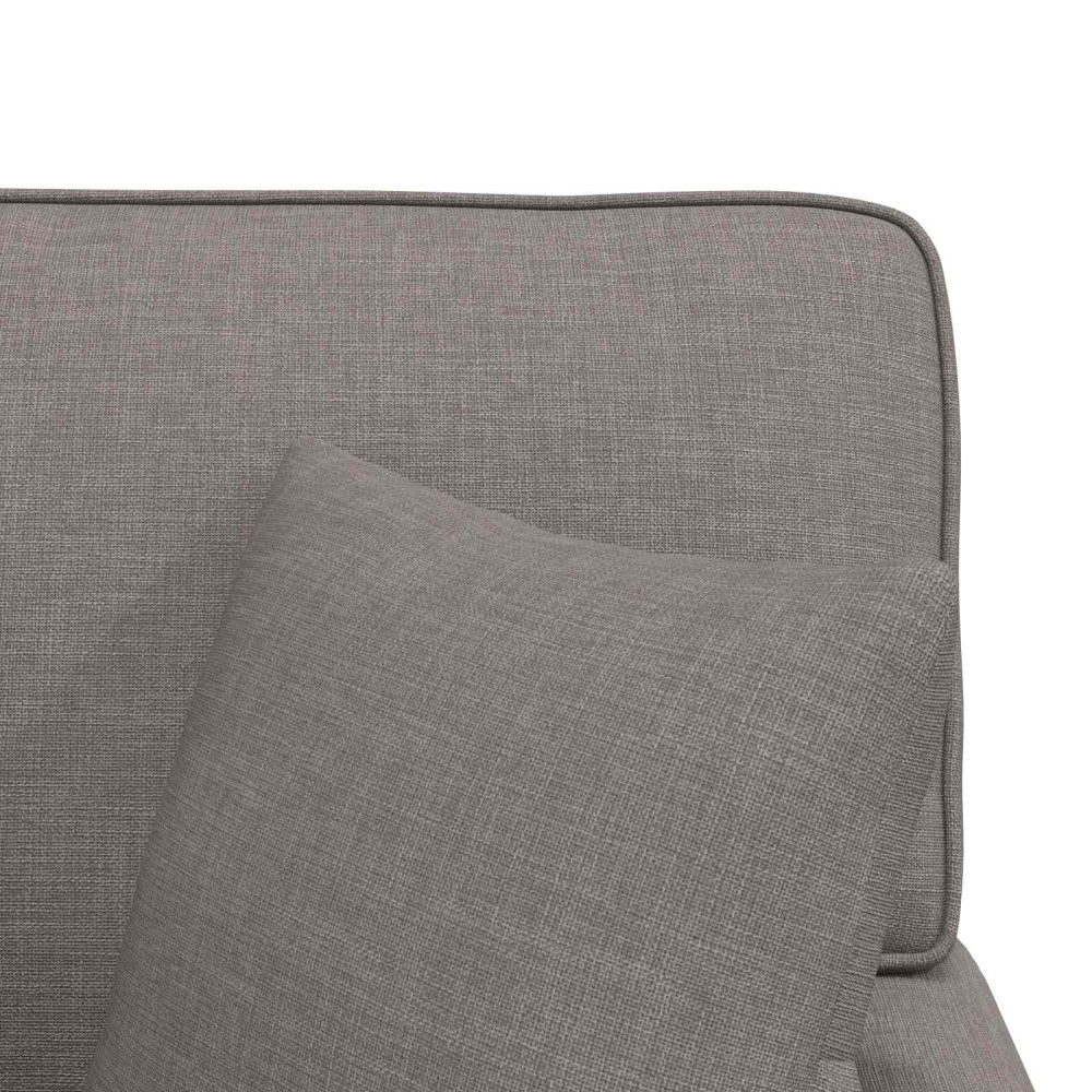 Produktbild för Chaise Lounge med Kjol med kudde med kudde 3 pcs Taupe tyg