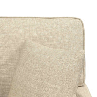 Produktbild för Chaise Lounge med Kjol med kudde med kudde 3 pcs Kräm tyg