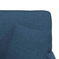 Produktbild för Chaise Lounge med Kjol med kudde med kudde 3 pcs Blå tyg