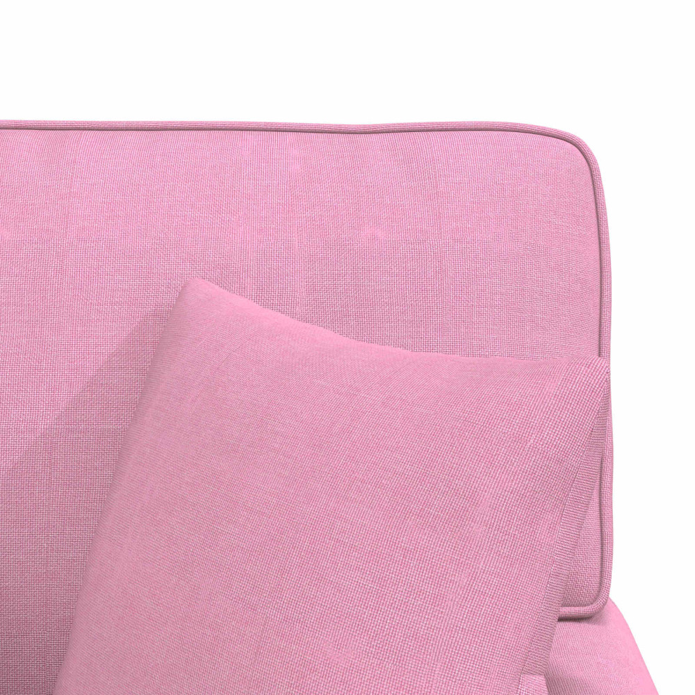 Produktbild för Chaise Lounge med Kjol med kudde med kudde 3 pcs Rosa tyg