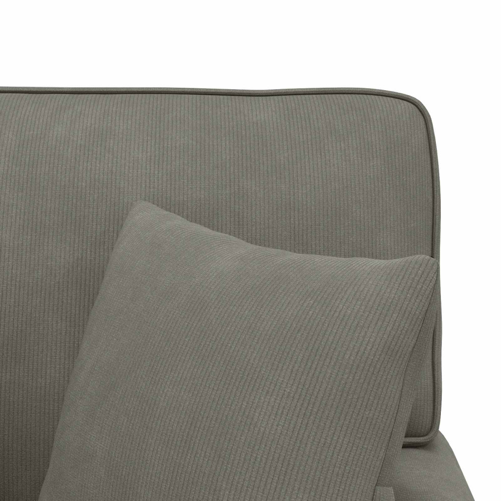 Produktbild för Chaise Lounge med Kjol med kudde 3 pcs Ljusgrå Kordread tyg