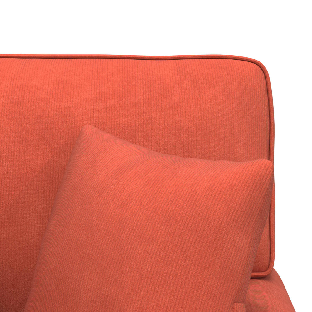 Produktbild för Chaise Lounge med Kjol med kudde 3 pcs Röd orange Kordread tyg